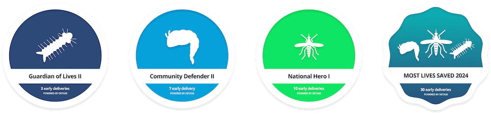 DeTask recognition badges for mission-driven results
